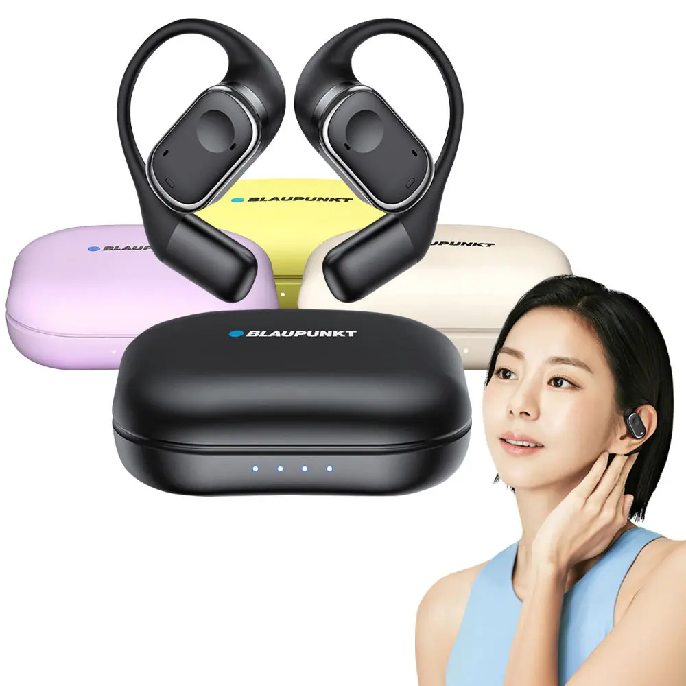 BLAUPUNKT BLP-OE383 블라우풍트 오픈픽 오픈형 귀걸이형 무선 이어폰 추천, IP65 방수 러닝 자전거 운동용