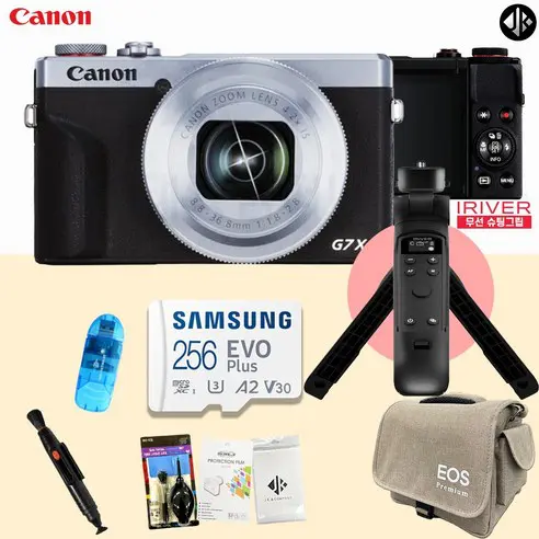 Canon G7X Mark III 캐논 G7X 마크3 유튜브 카메라 추천, 1인치 센서 틸트 화면 유튜브 라이브 256GB 패키지