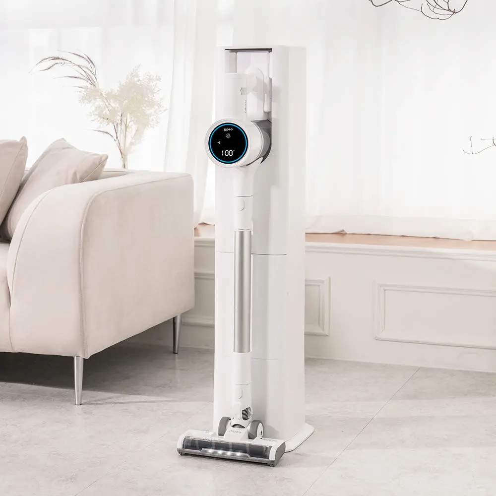 DIBEA ONE STEP Clean Station 디베아 원스텝클린스테이션 무선청소기 추천, 꽂으면 자동으로 비워짐·더스트백 2~3개월 1회 교체