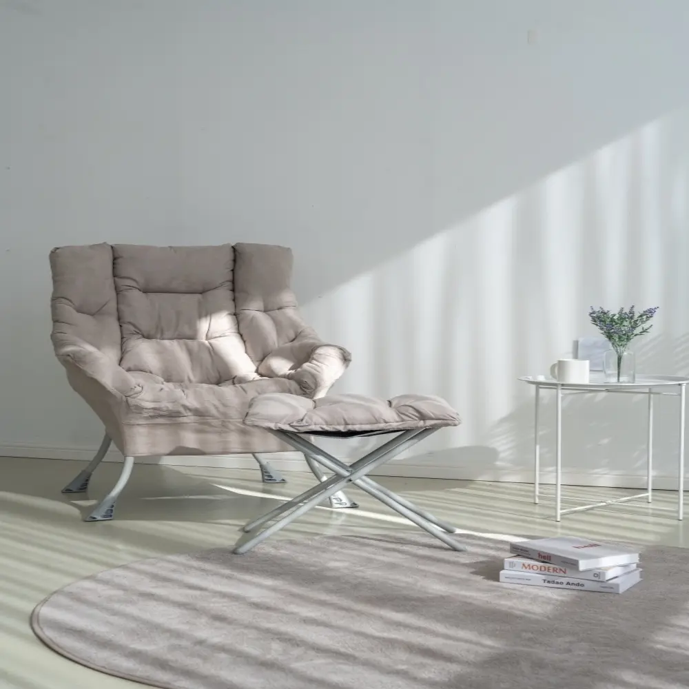Campvalley Relax Milan Sofa 캠프밸리 릴렉스 밀란소파 (스툴 포함) 1인용 쇼파 추천, 커버 전체 물세탁 가능·발받침 스툴 기본 포함