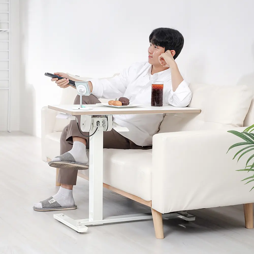 Fitcher FDTS3 핏쳐 양방향 각도조절 사이드 테이블 TS3 쇼파 테이블 추천, 높이 66.5~102cm 조절·상판 각도 양방향 ±90°