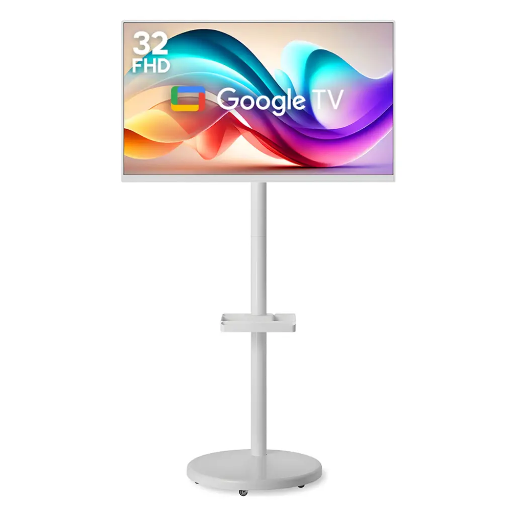 INNOS 32HD 이노스 삼탠바이미 32인치 이동식 TV 추천, 구글 스마트 무빙거치대 FS-20 침대 옆 시청용