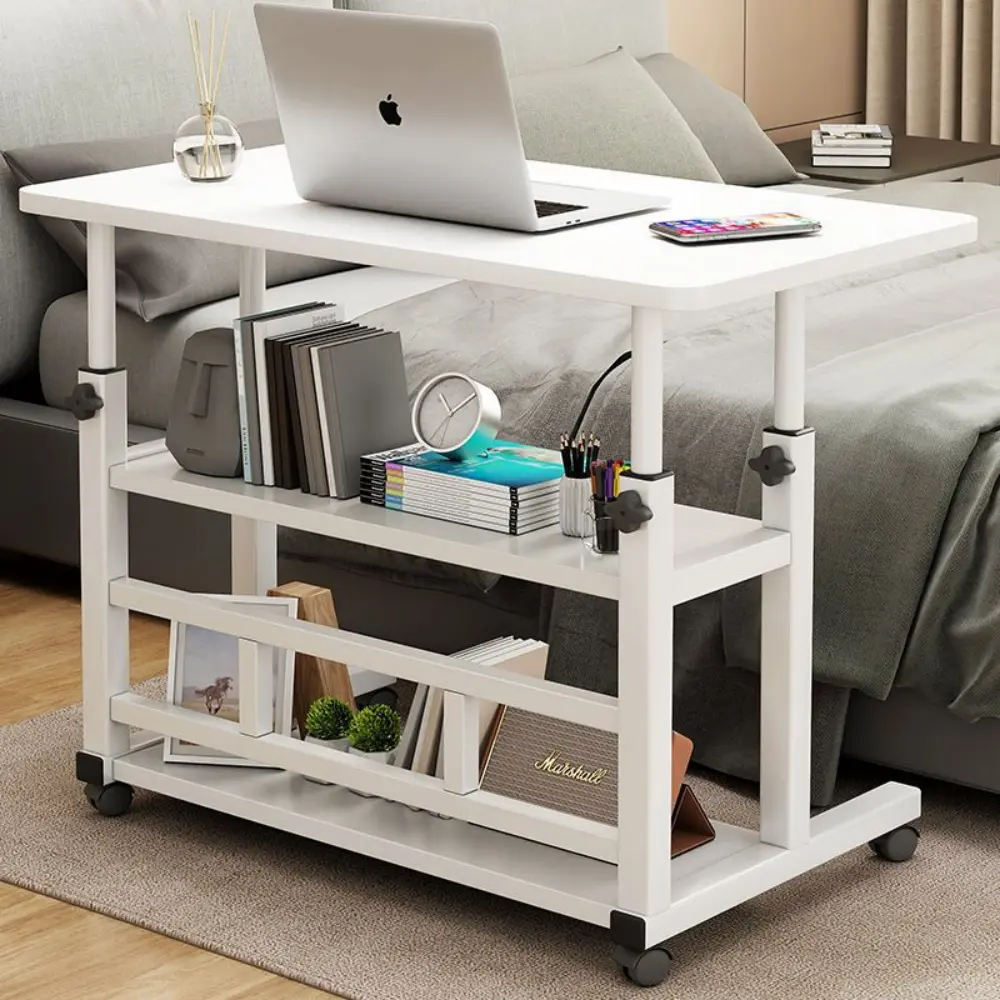 Wannapick Movable Side Table 600/800 워너픽 이동식 사이드 테이블 쇼파 테이블 추천, 높이 60~90cm 무단 조절·소파·침대 오가는 바퀴형